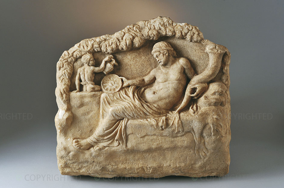 Relief carving of Dionysus